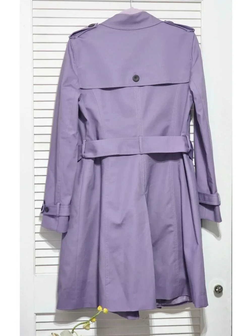 NWOT Hobbs London Women's Lavender Saskia Double-Breasted Trench Coat Sz 10 3299 - Picture 12 of 16